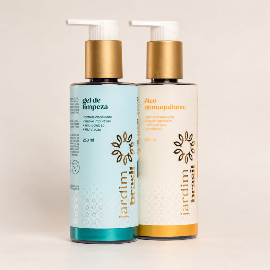Duo Dupla Limpeza: Óleo Demaquilante + Gel de Limpeza